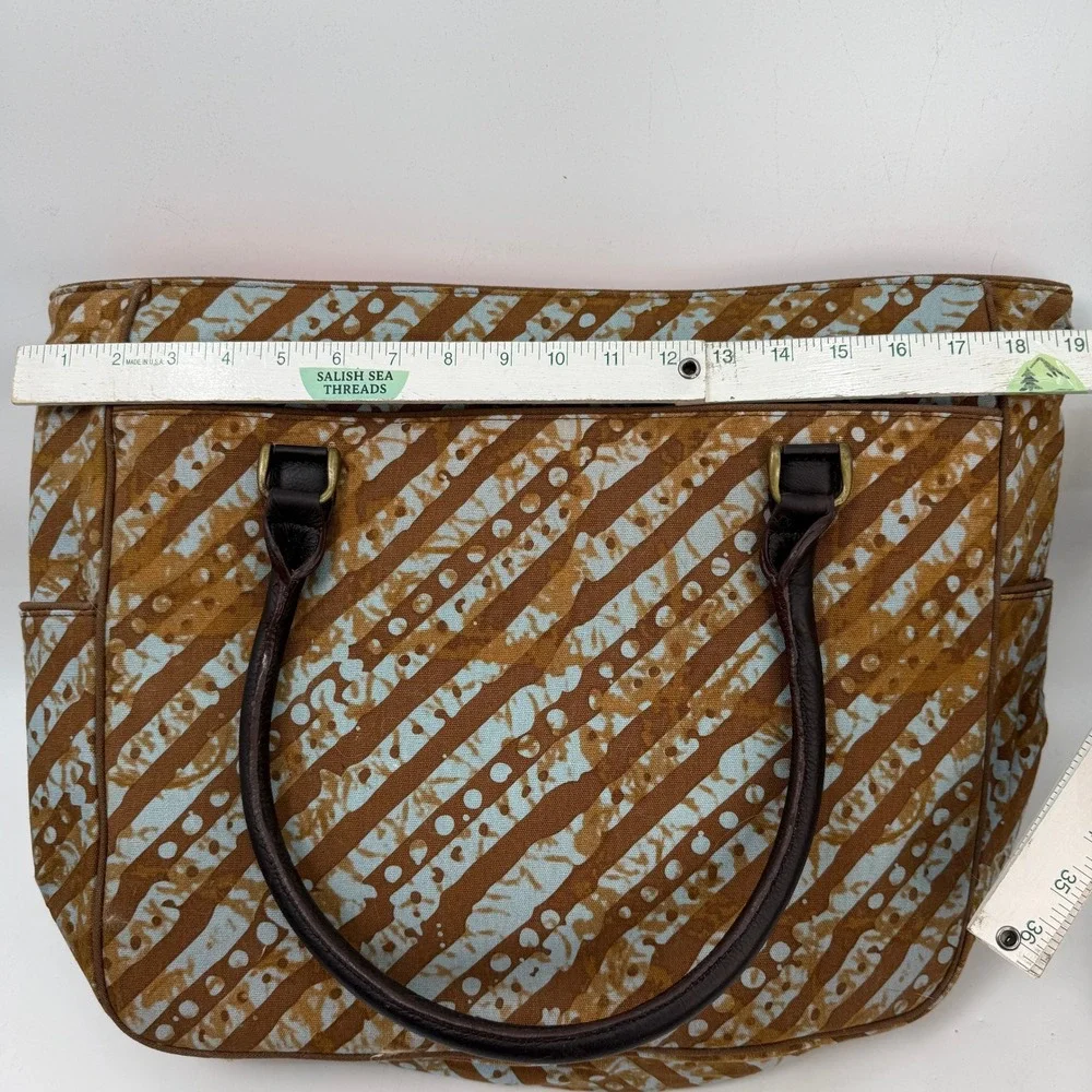 NWT Ergobaby EMC Diaper Bag Rare Togo Print OS Boho Canvas Leather Indie‎ Tribal